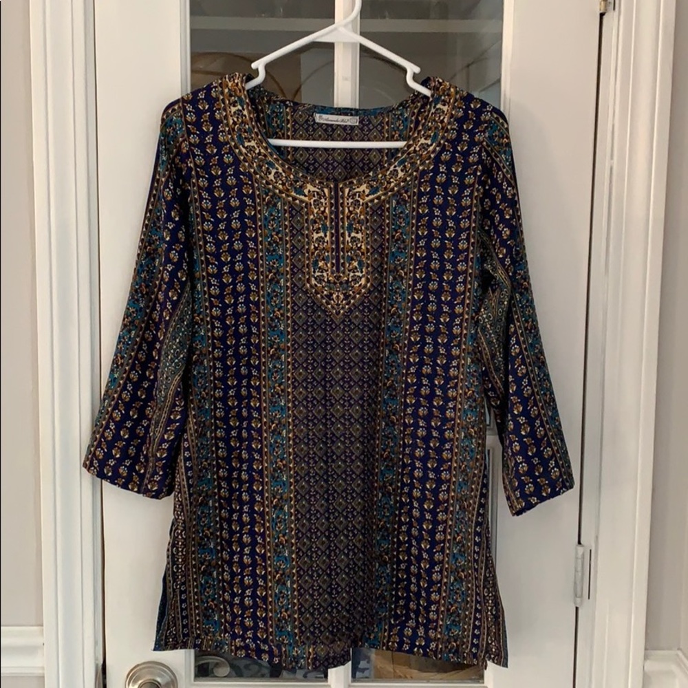 Amanda Blue Tunic Top